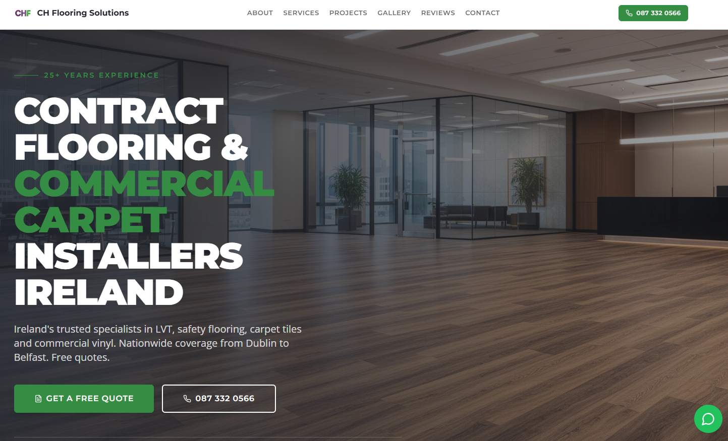 CH Flooring Solutions modern website by TradesWeb Ireland